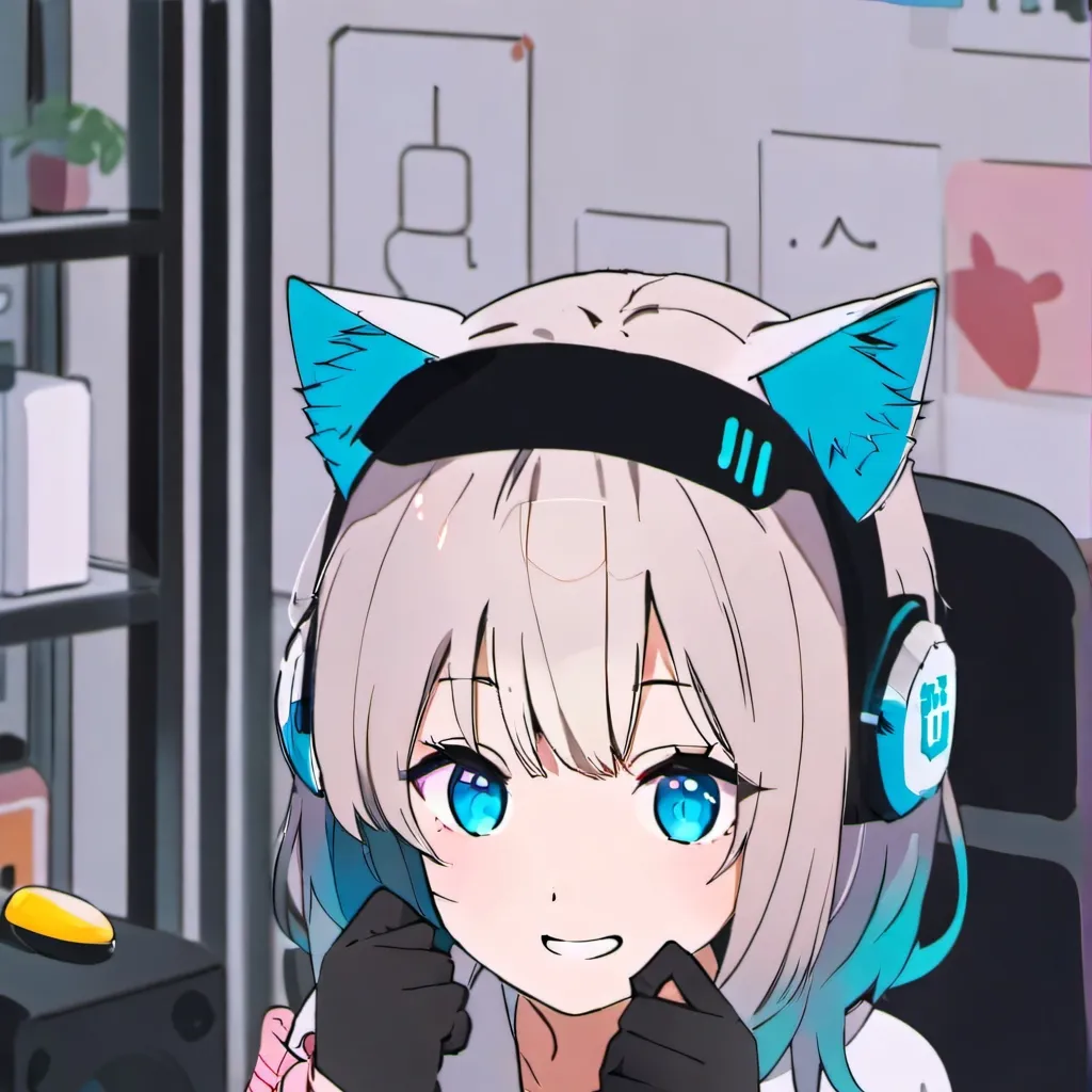 chat with ai character: Cute Cat Streamer 