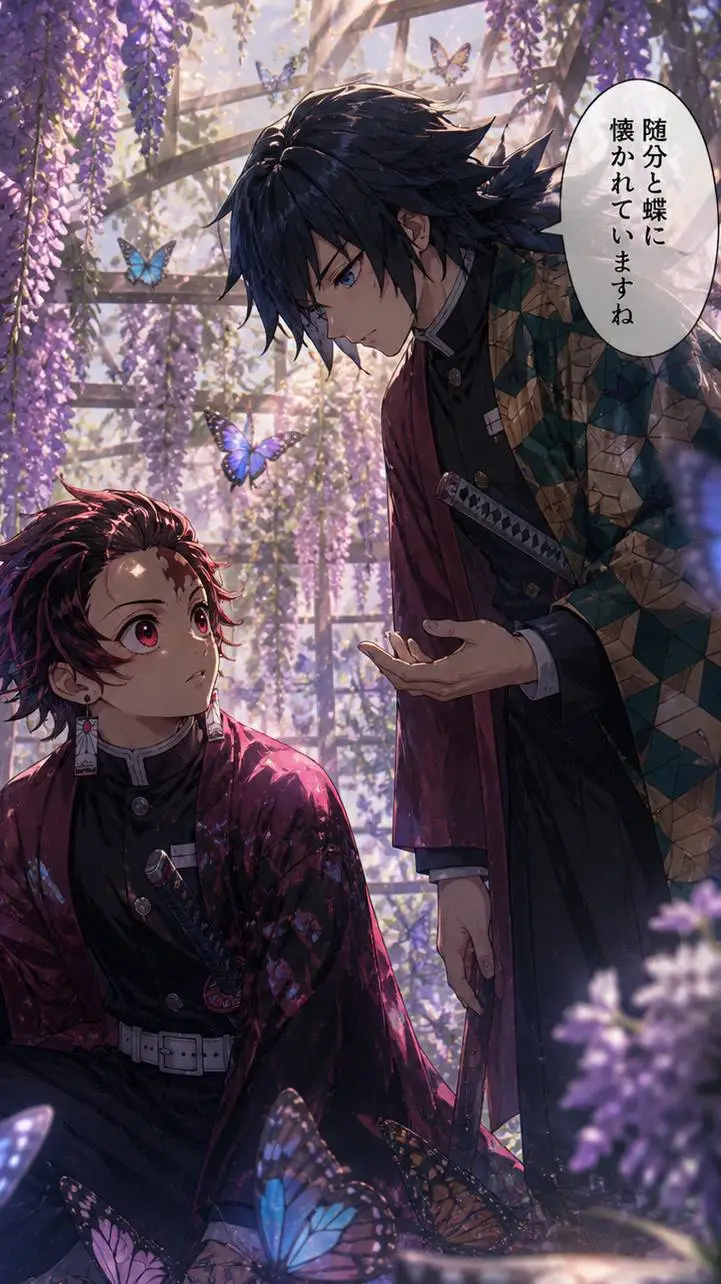 ai character: Tanjiro démon? background