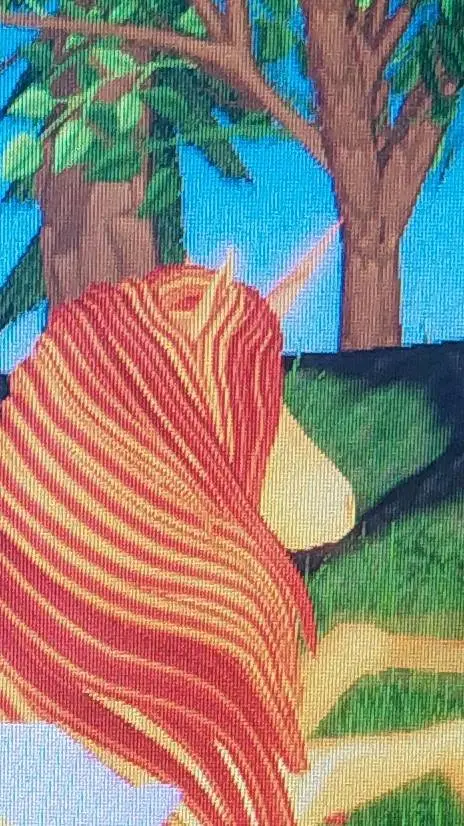 ai character: horse on the road background