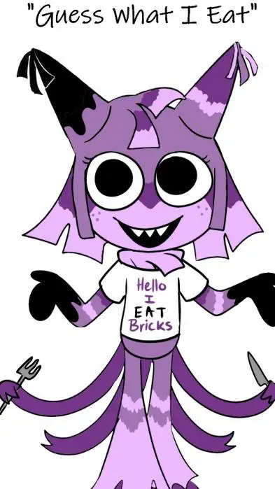 ai character: yattas purple skin background