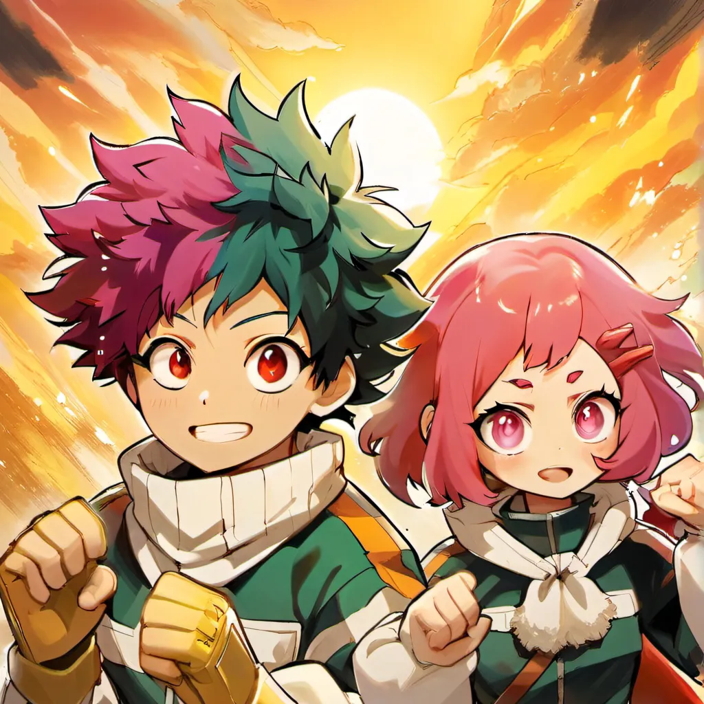 chat with ai character: Deku x Mina 