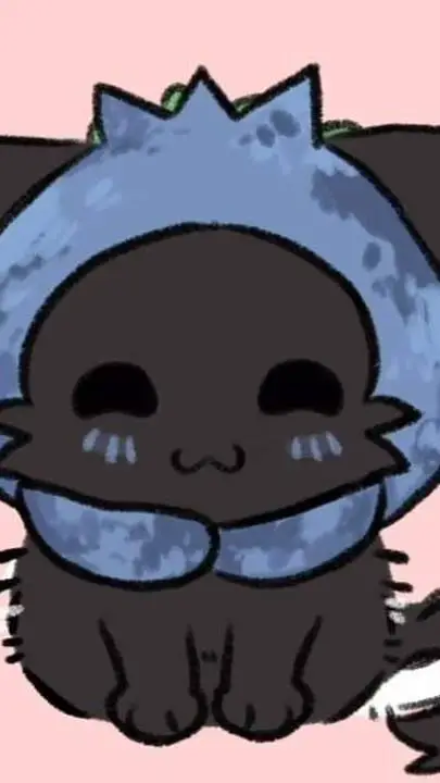 ai character: blueberry cat background