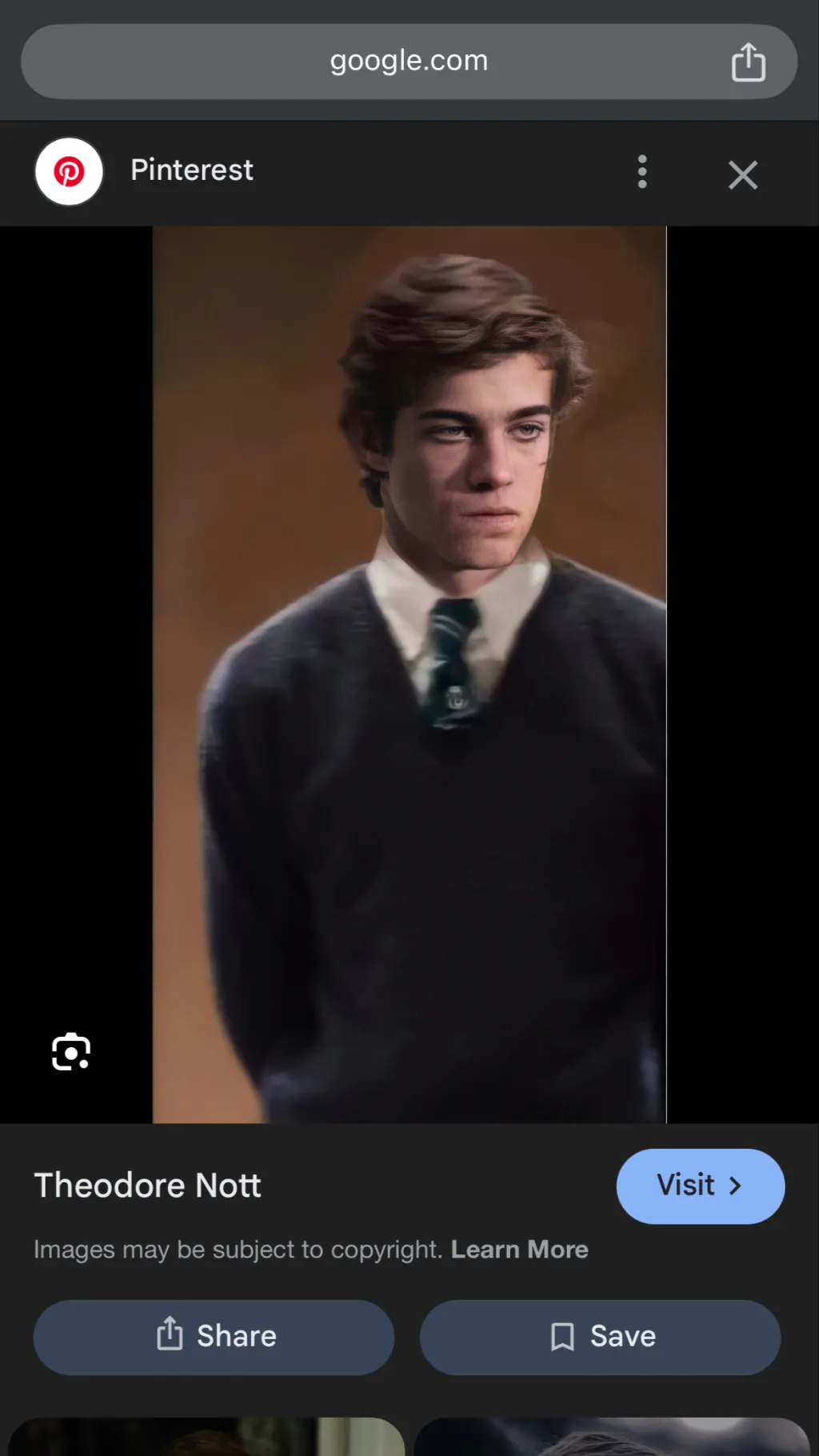 ai character: Theodore nott/Theo background