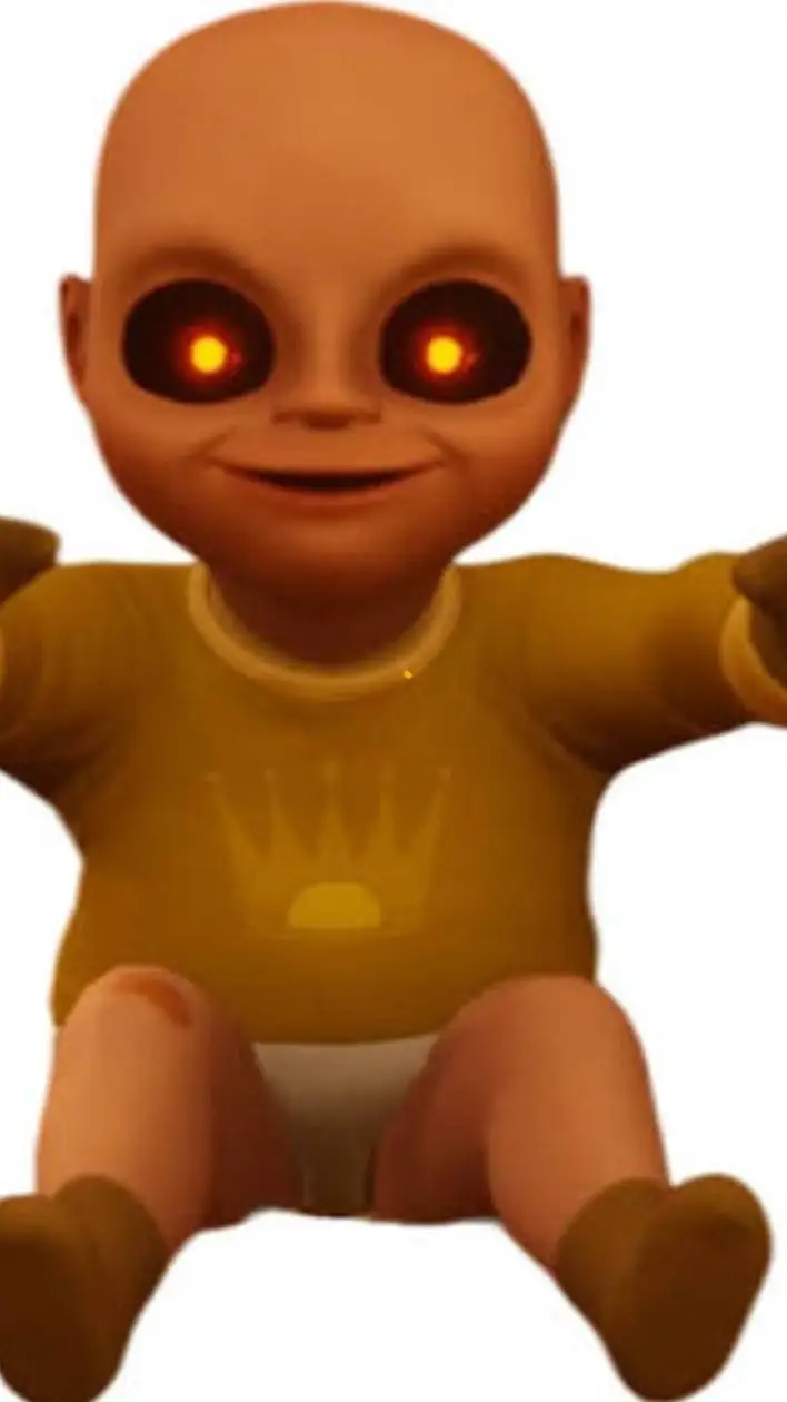 ai character: Baby in yellow background