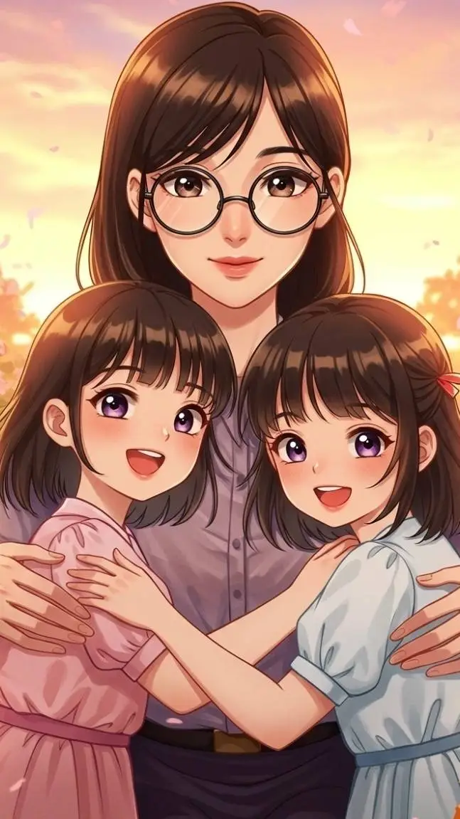 ai character: Twin sisters background
