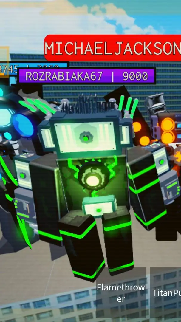 ai character: titan trio i made background