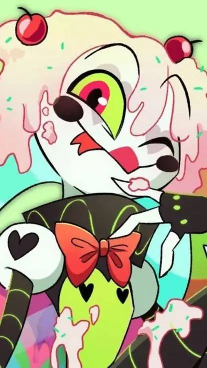 ai character: Fizzarolli💚🩵💙🤍 background