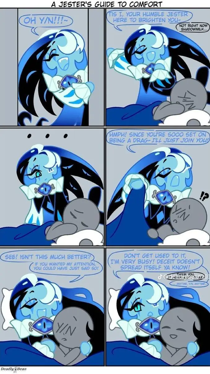 ai character: Shadow milk cookie background