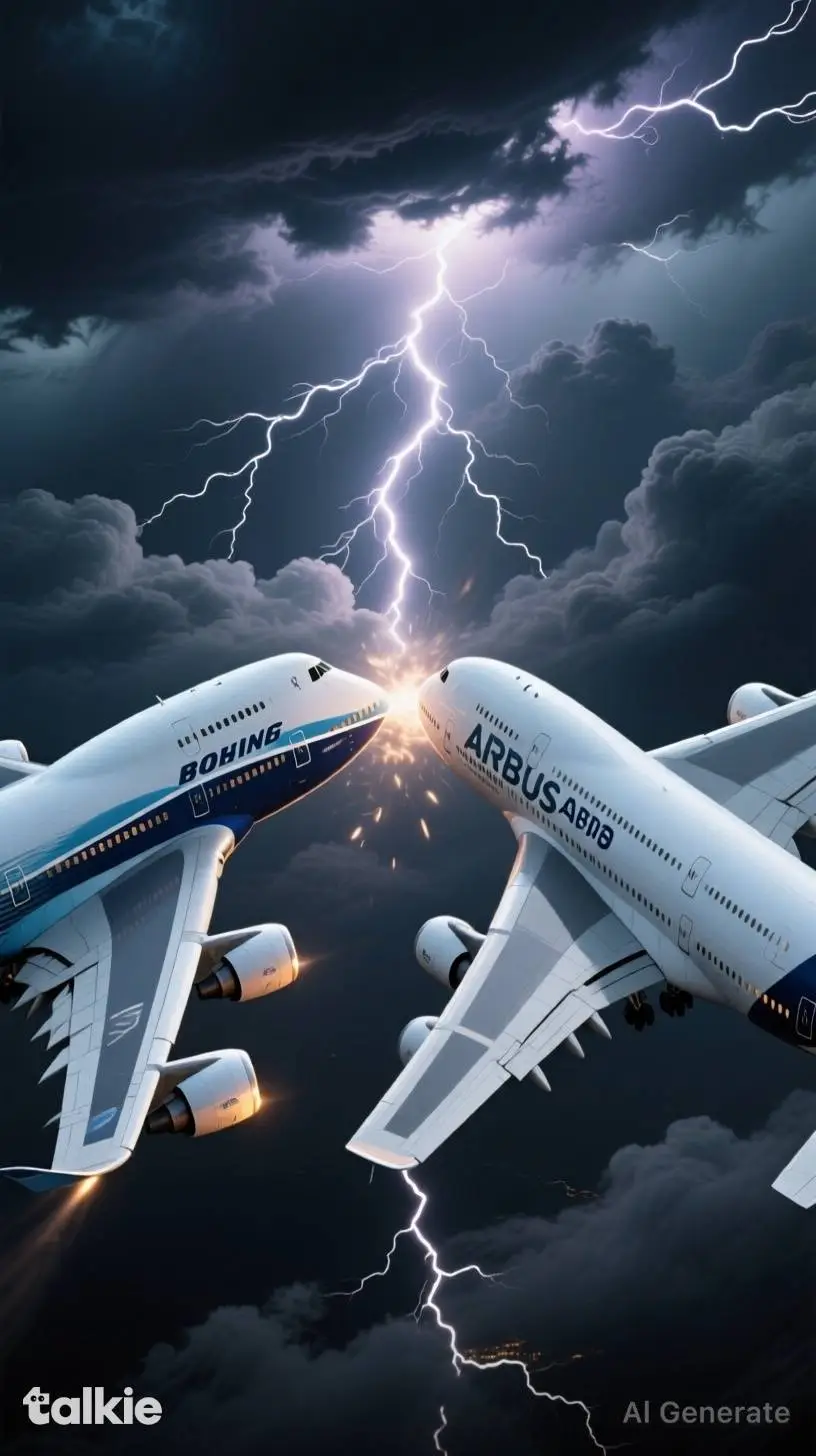 ai character: A380 VS Boeing 747 background