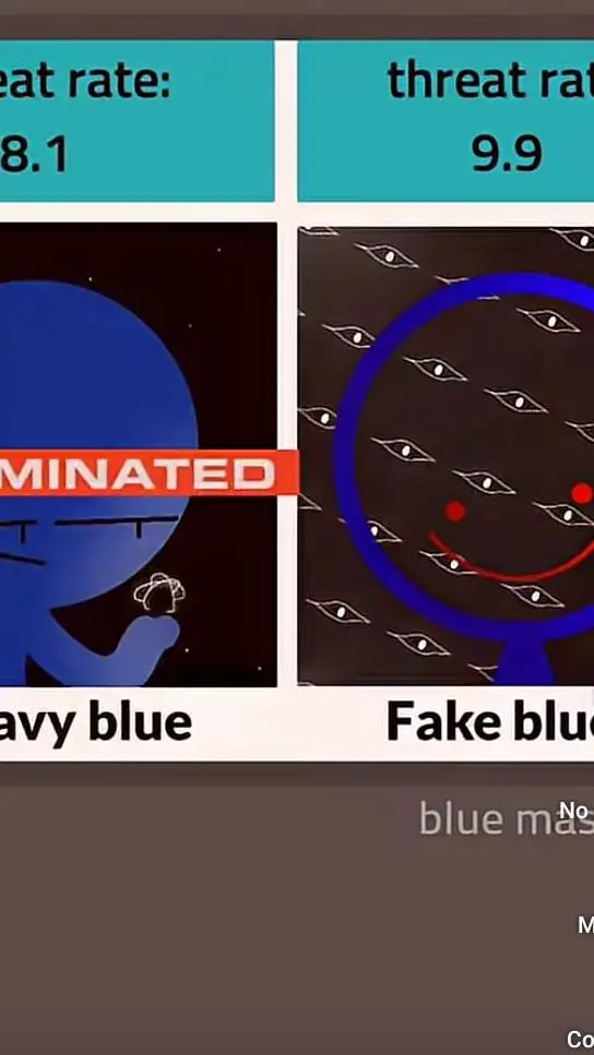 ai character: fake blue background