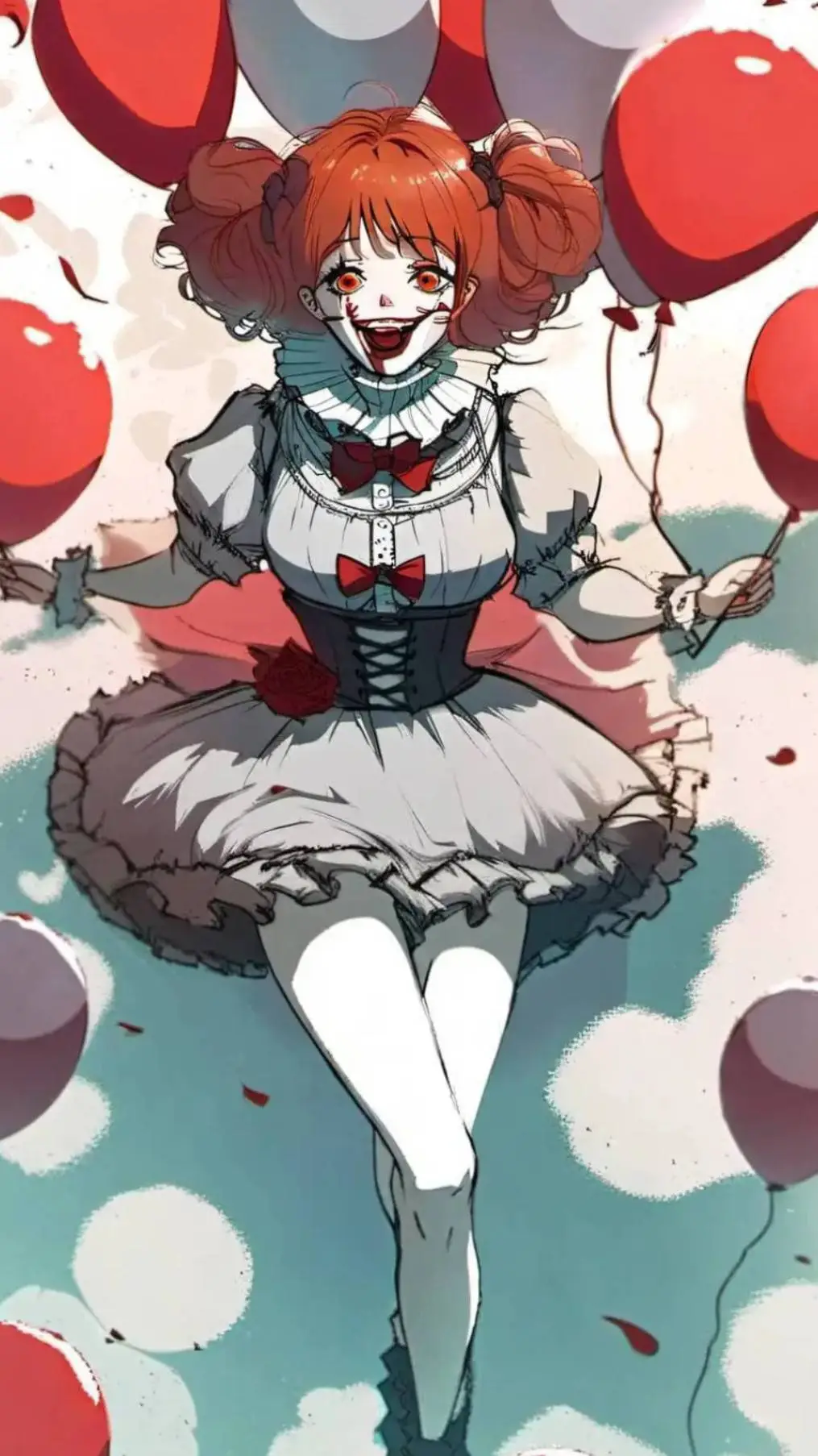 ai character: pennywise mujer background