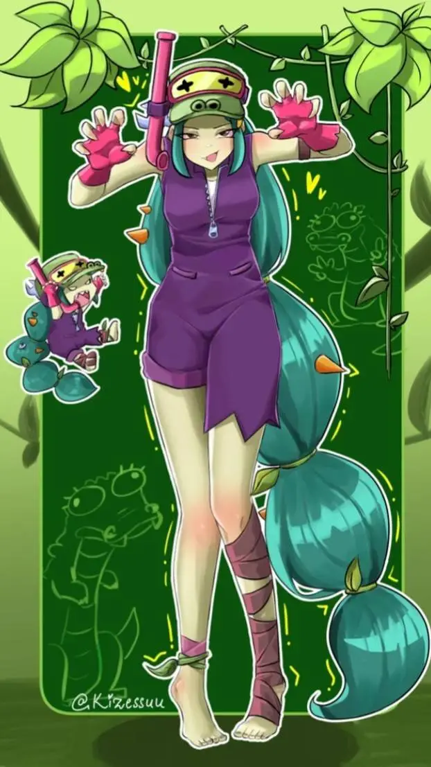 ai character: 💚Alli🐊 background