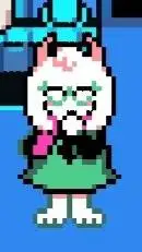 ai character: 🖤Ralsei💚 background