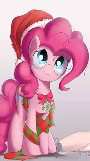 ai character: pinkie pie navidad background