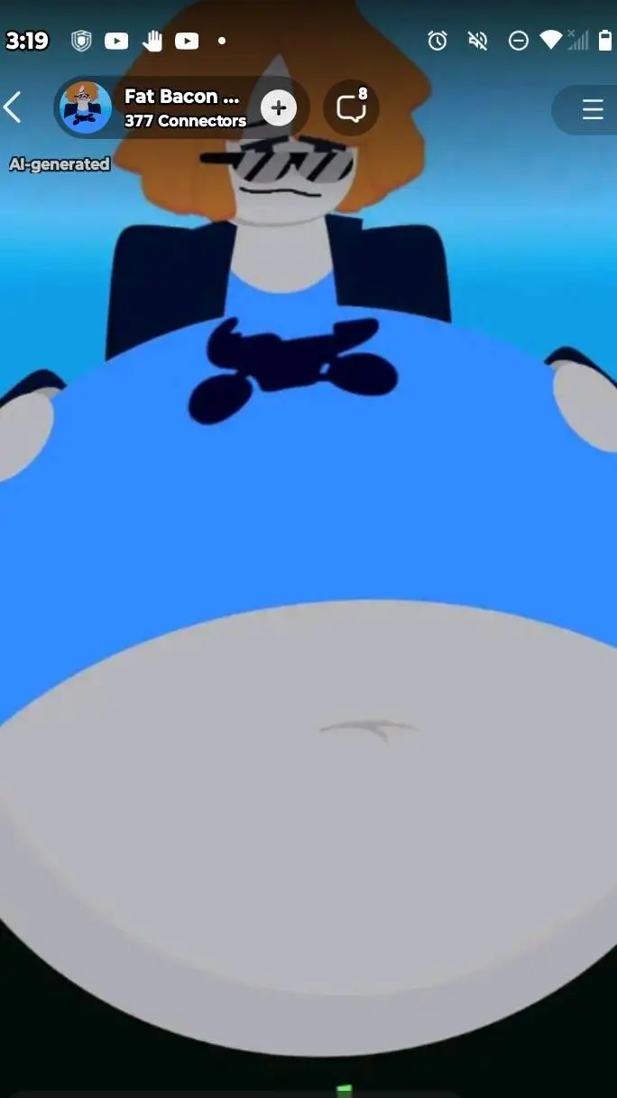 ai character: fat bacon background