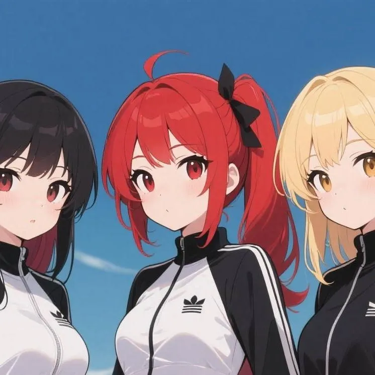 chat with ai character: 3 athletic girls