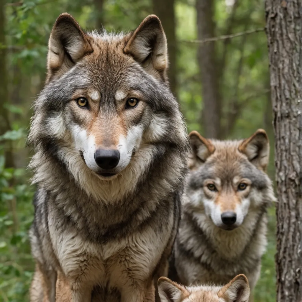 chat with ai character: Wolf family