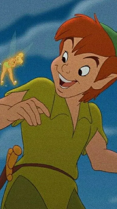 ai character: Peter Pan🧚🌳 background
