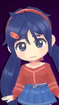 ai character: Chibi Mita Long background
