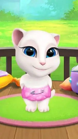 ai character: Baby Angela  background