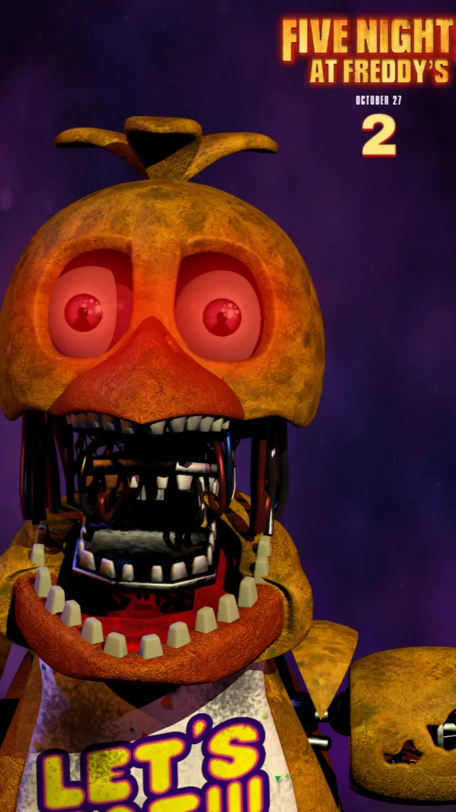 ai character: Withered chica background