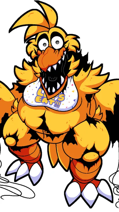 ai character: 🍕Withered Chica background