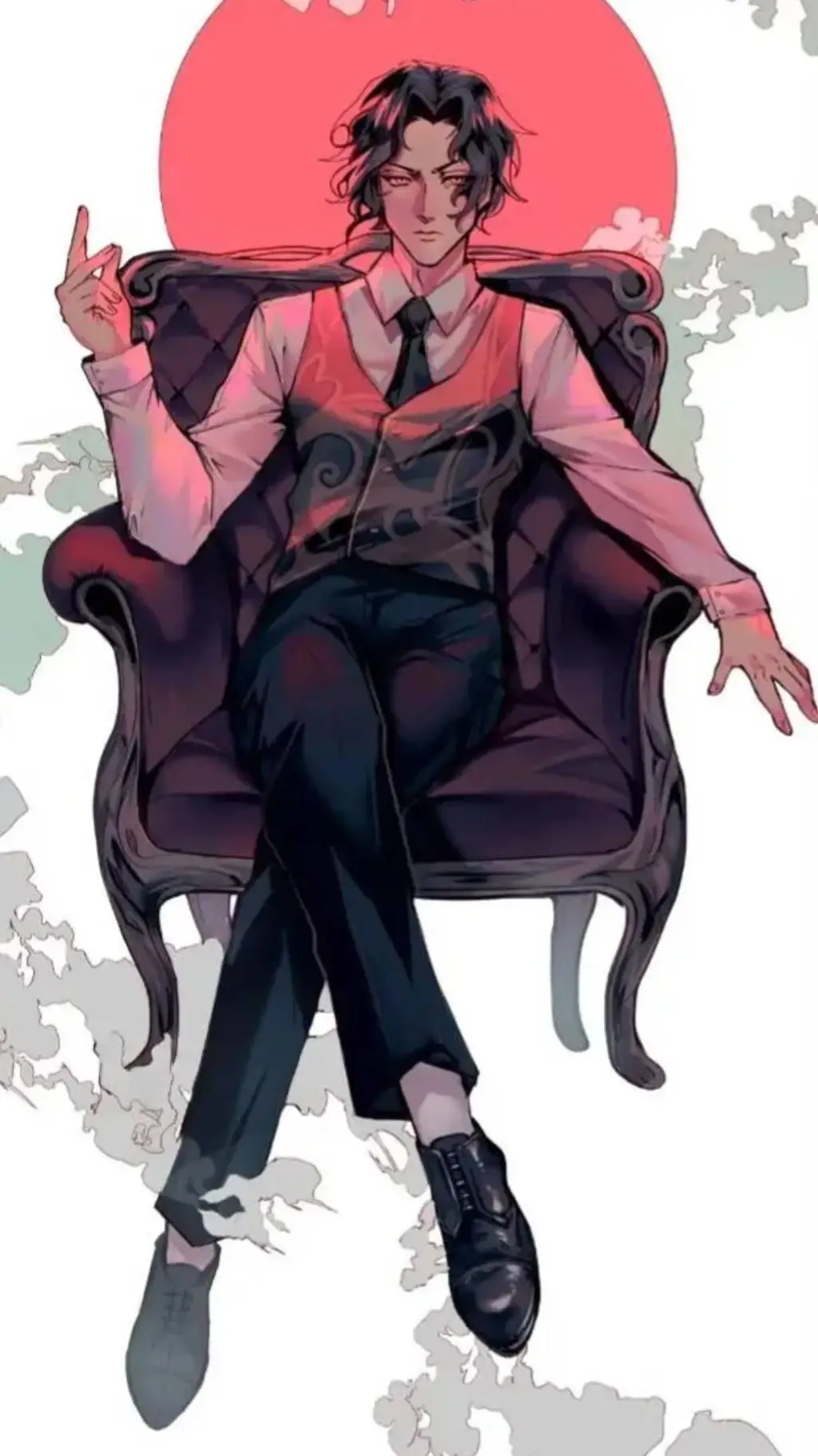 ai character: 🖤Muzan Kibutsuji🩵 background