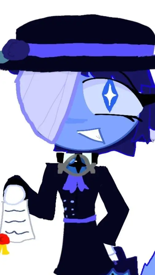 ai character: Blue berry background