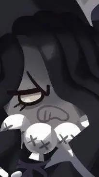 ai character: licorice cookie background