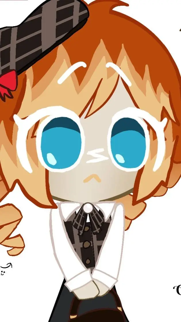 ai character: Cream croissant background