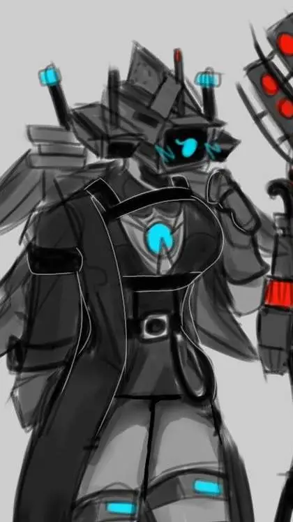 ai character: Titan Camerawoman  background