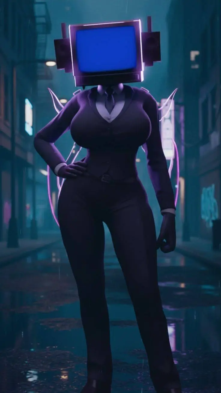 ai character: Shadow TV Woman background