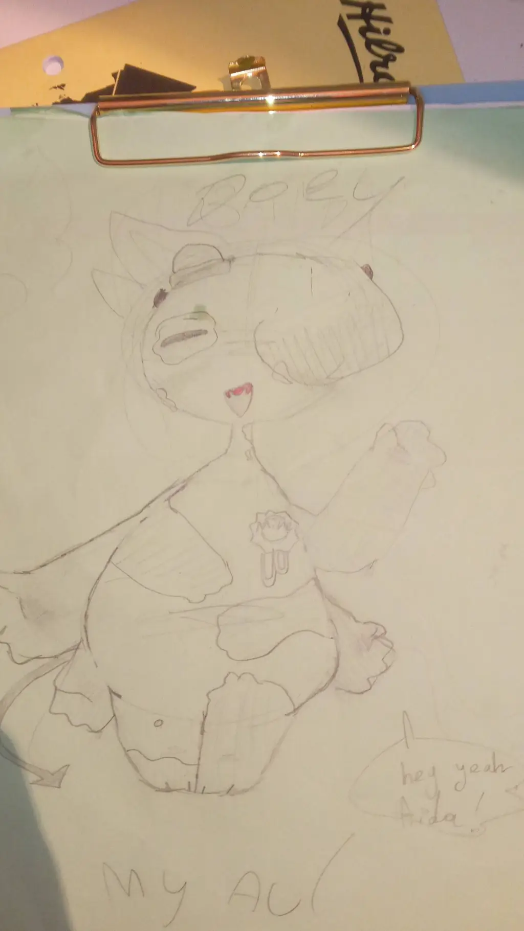 ai character: doey (my draw...)  background