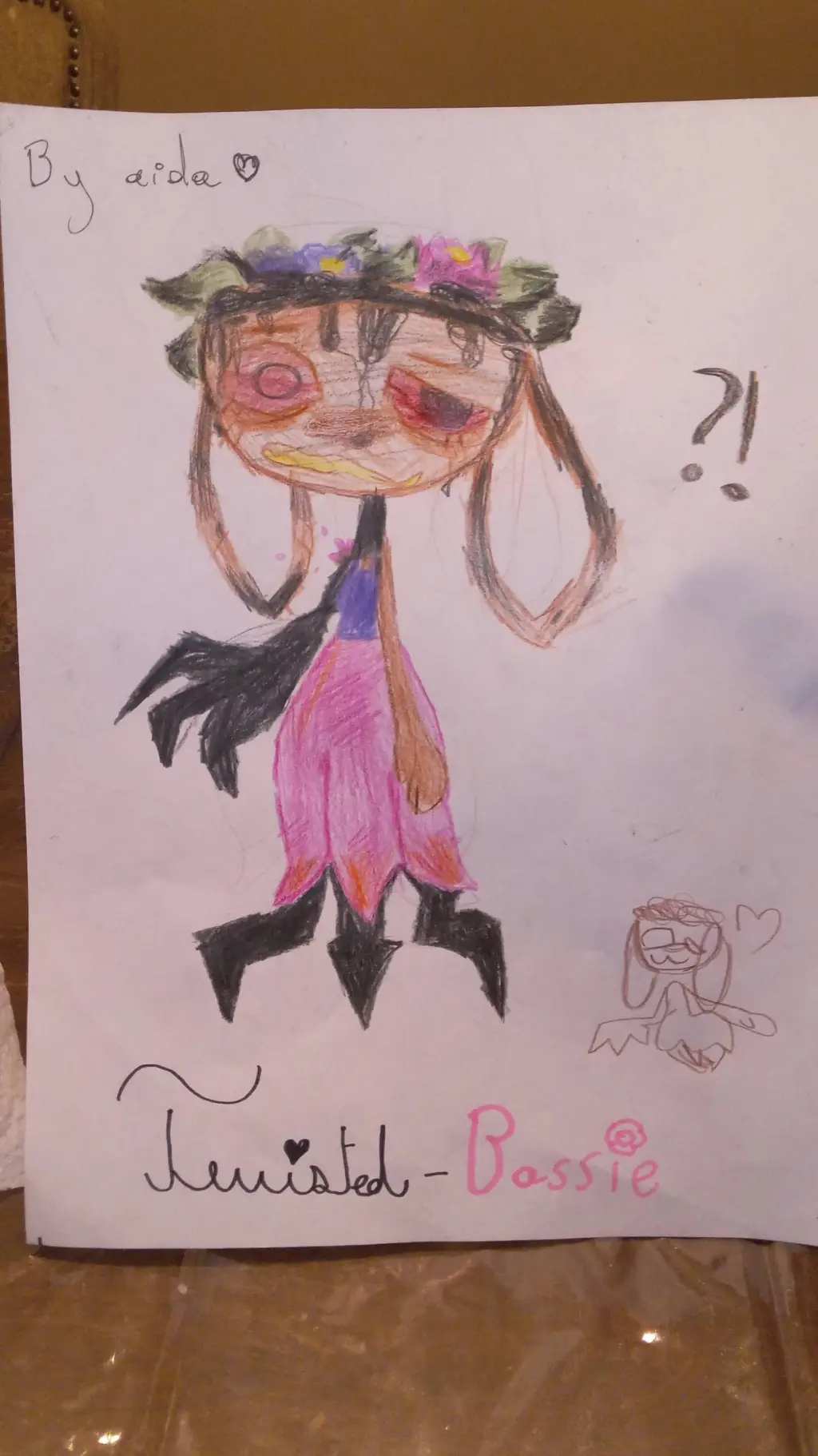 ai character: Bassie(my draw) background