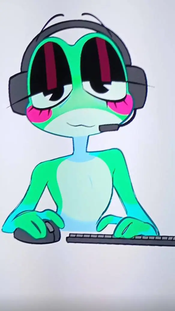 ai character: ribbit  background