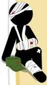 ai character: stickman herido background