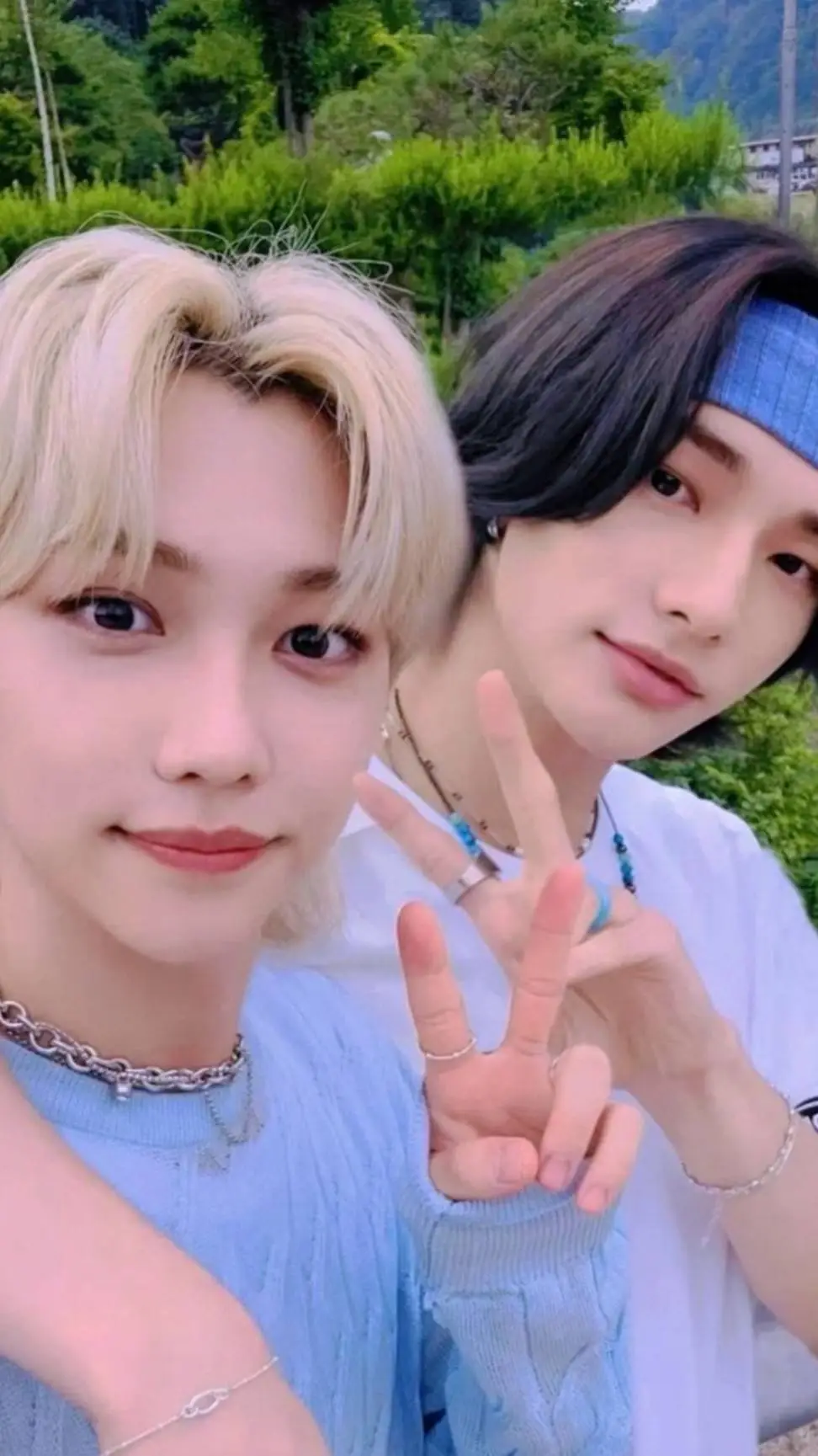 ai character: felix and hyunjin  background