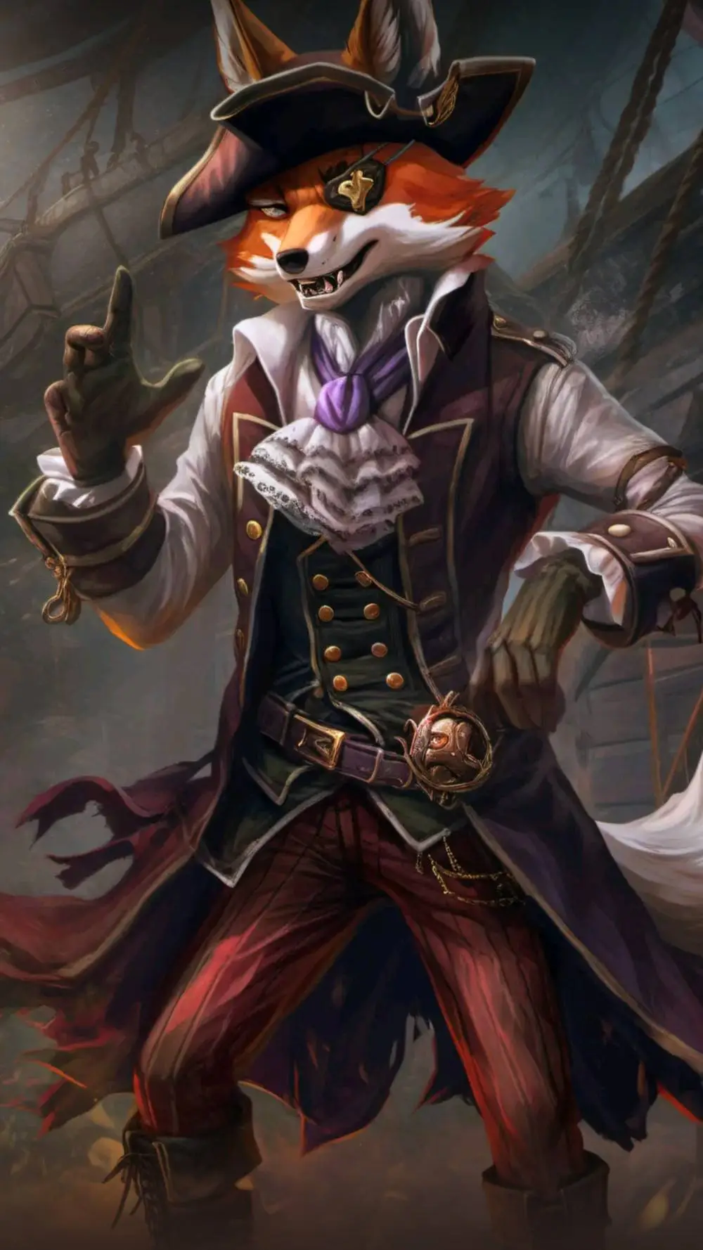 ai character: El barco  background