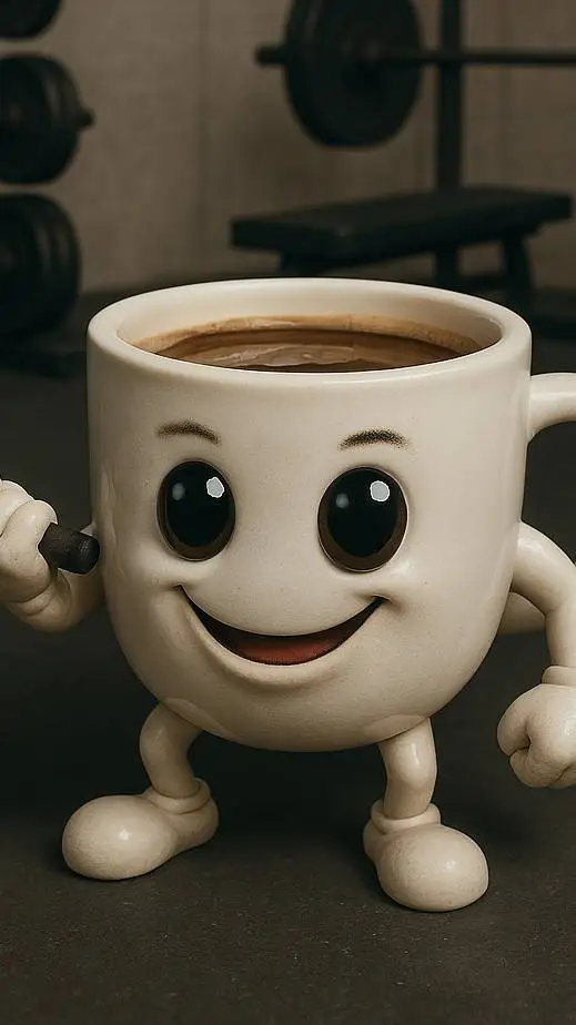 ai character: just a coffee background