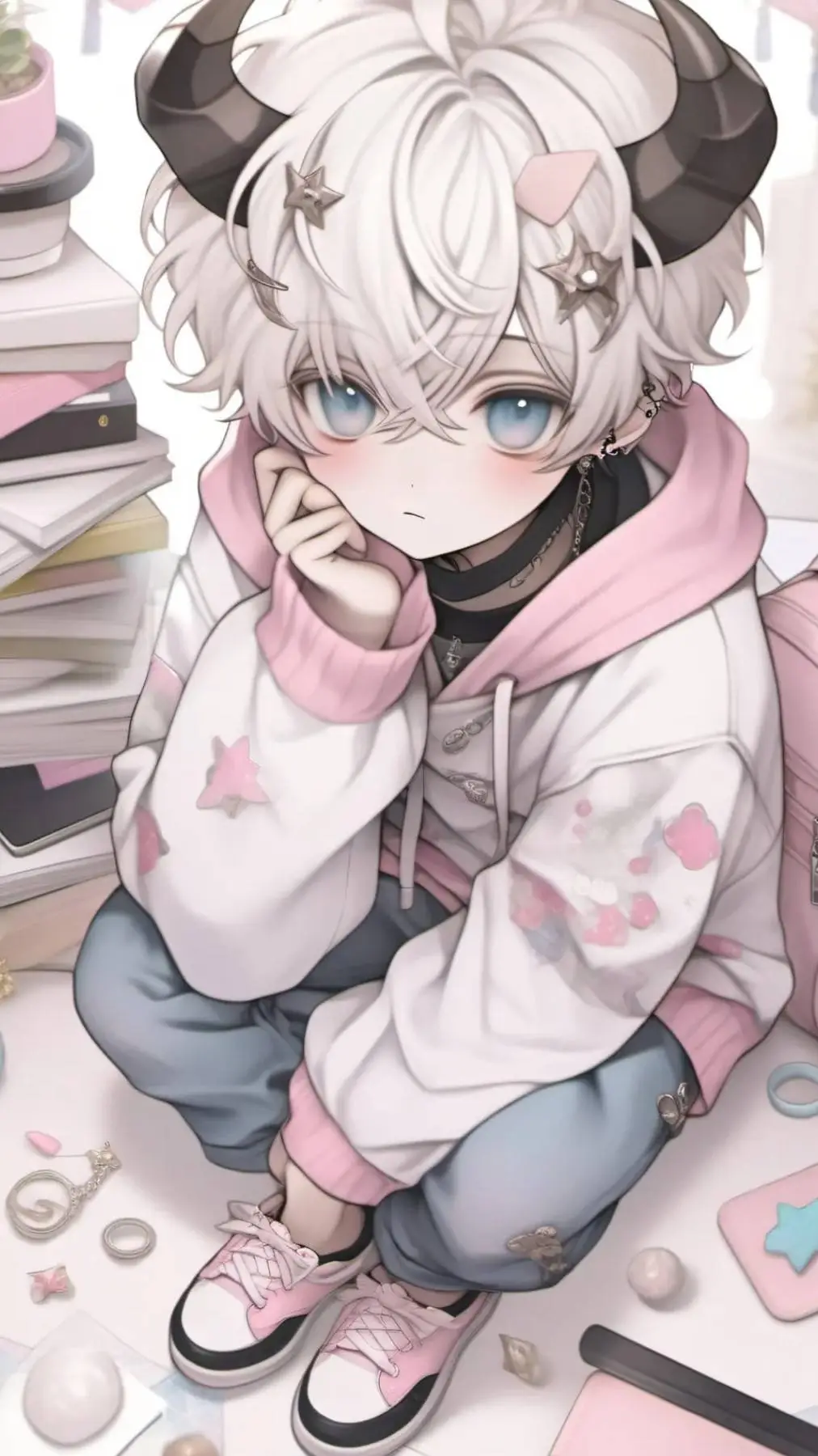 ai character: ☆ɓůɓɓą°•~♡ background