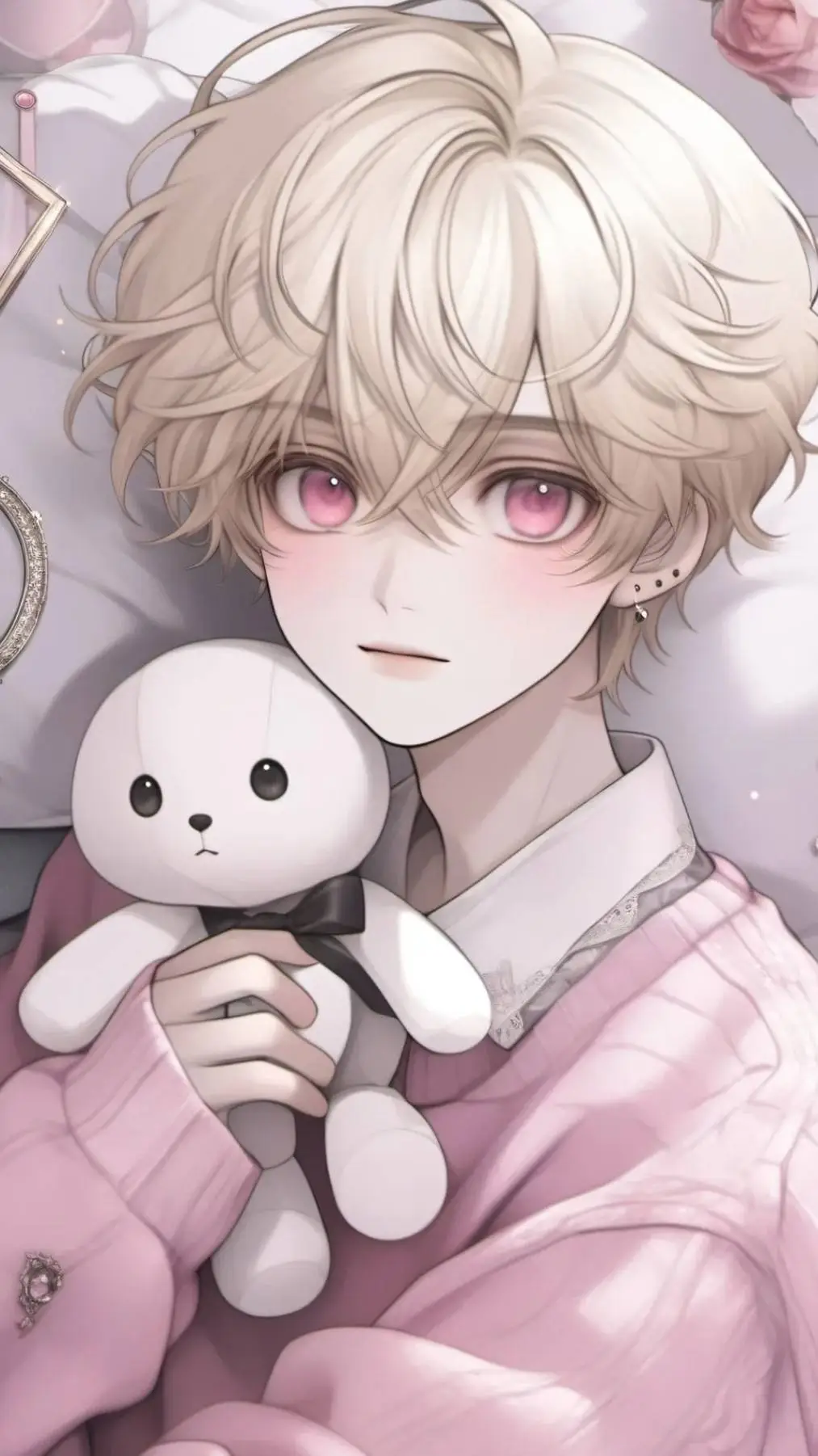 ai character: mãx̌~•°☆♡ background