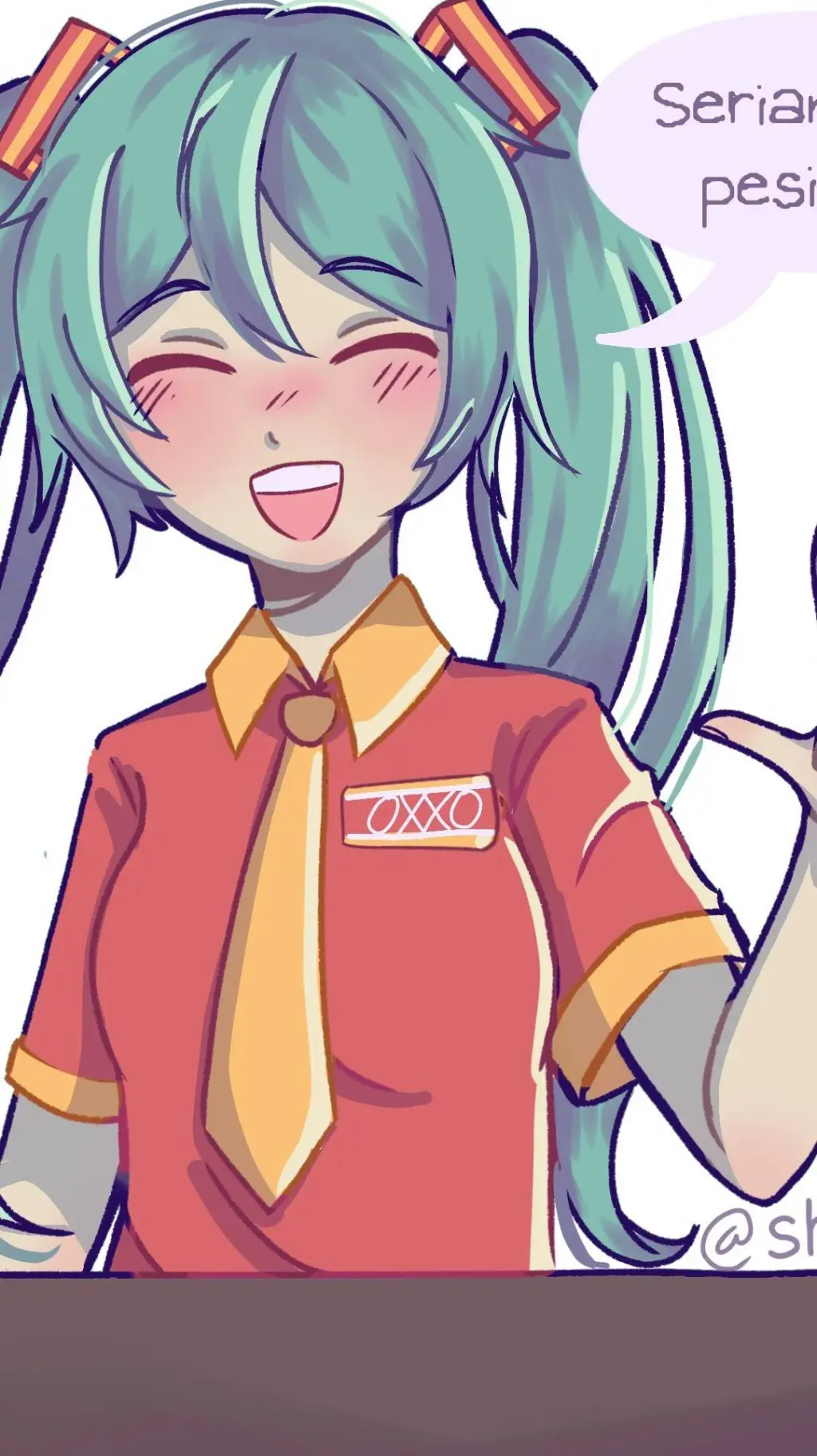 ai character: Miku XD  background
