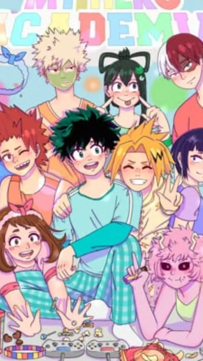 ai character: Mha Sleepover  background