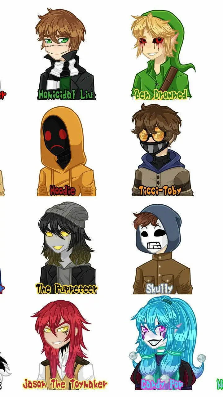 ai character: creepypastas  background