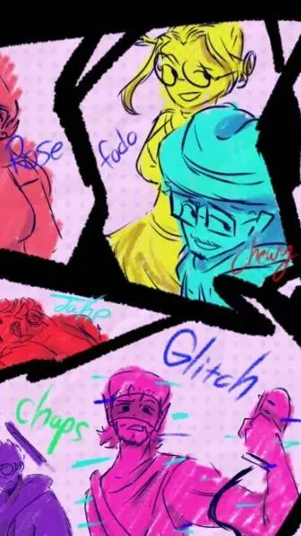 ai character:  the glitch show  background