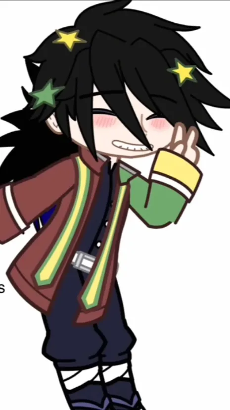 ai character: KNY giyu smiles?? background