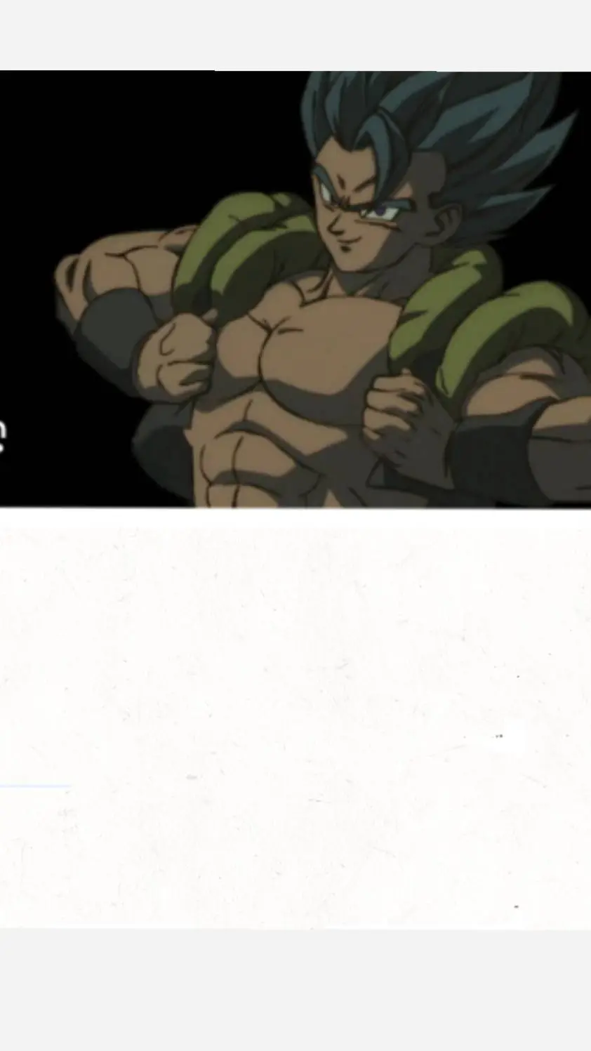 ai character: Gogeta background