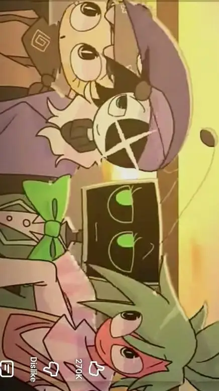 ai character: dandy world  TRIP! background