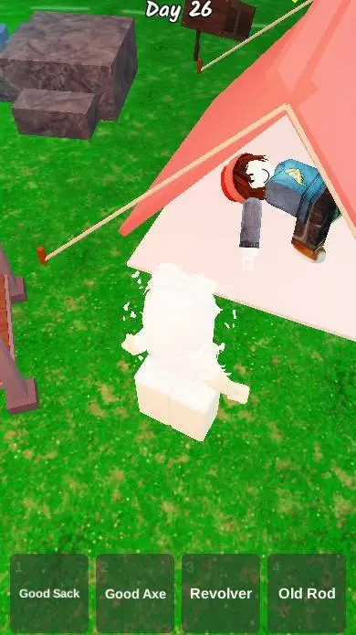 ai character: 99 night in forest background