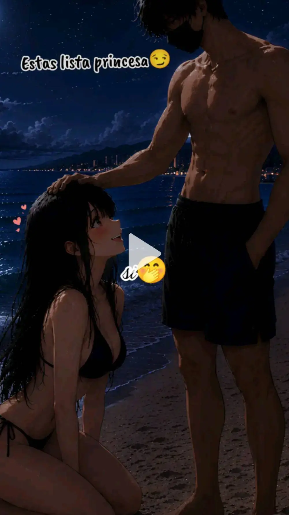 ai character: eva y tom  background